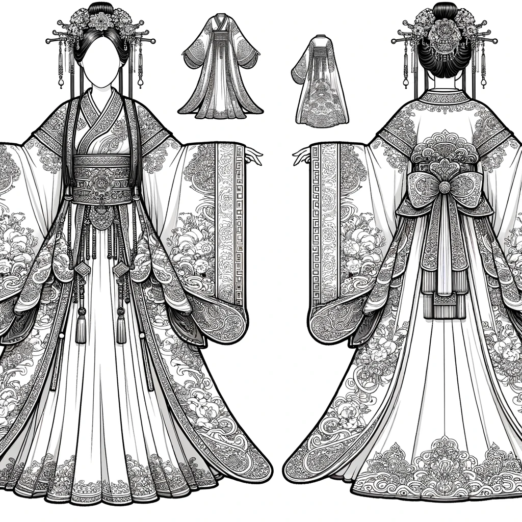 Chinese Hanfu - Creative Coloring World