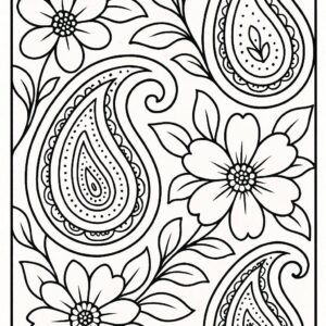 Paisley Shapes and Floral Motifs