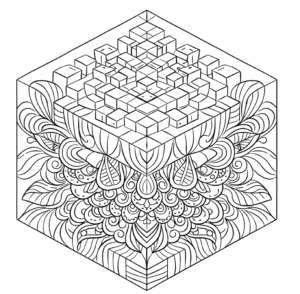 Mind Blowing Optical Illusion Coloring Page
