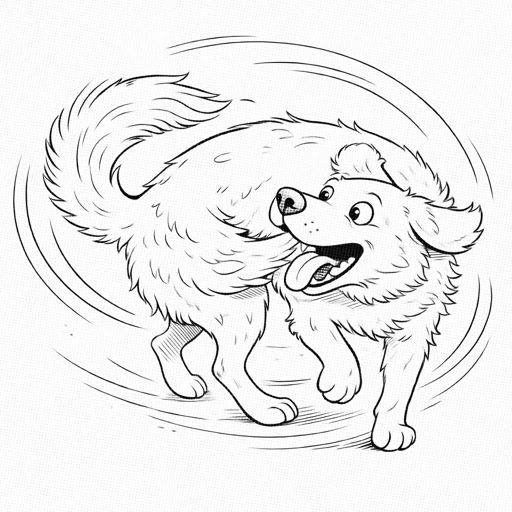 Funny Dog Coloring Page 9