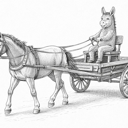 Funny Donkey Coloring Page 5
