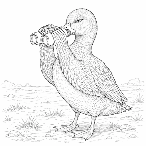 Funny Duck Coloring Page 11