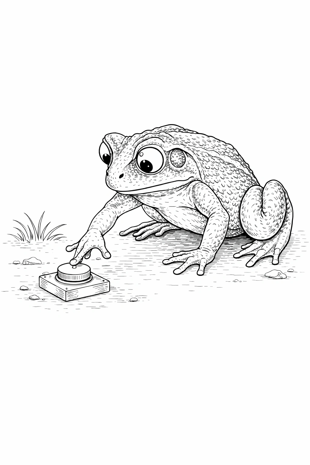 Funny Frog Coloring Page 14