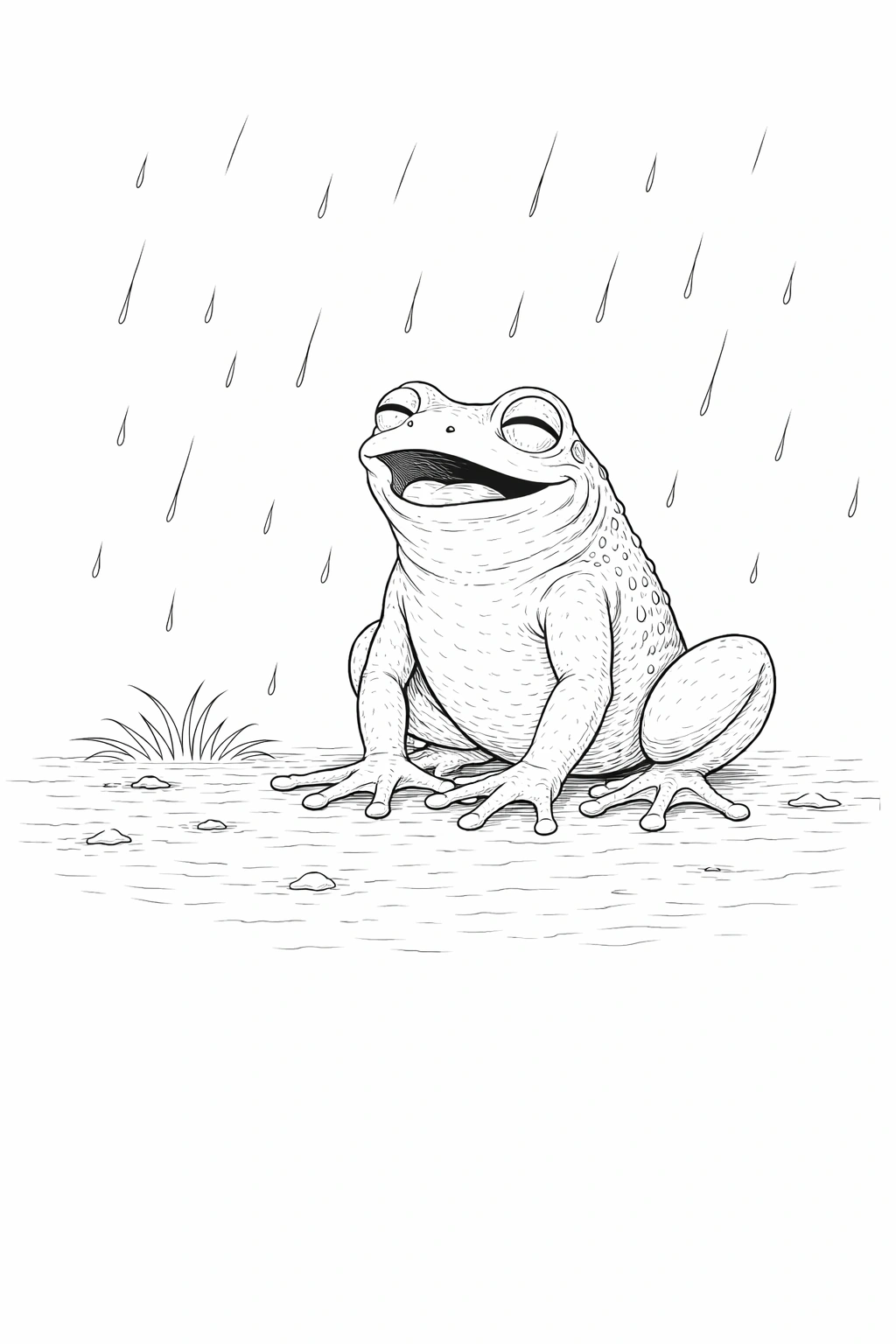 Funny Frog Coloring Page 15