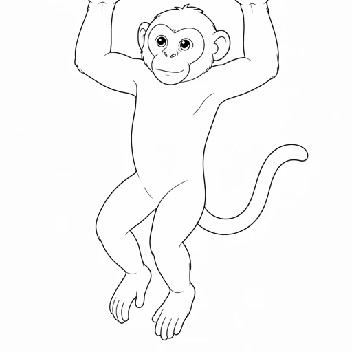 Funny Monkey Coloring Image (21)