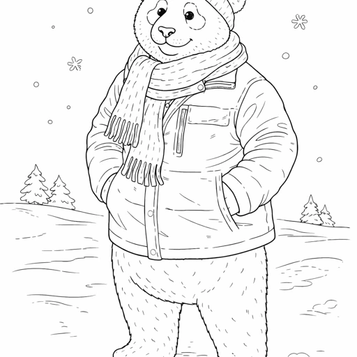 Funny Panda Coloring Image (1)