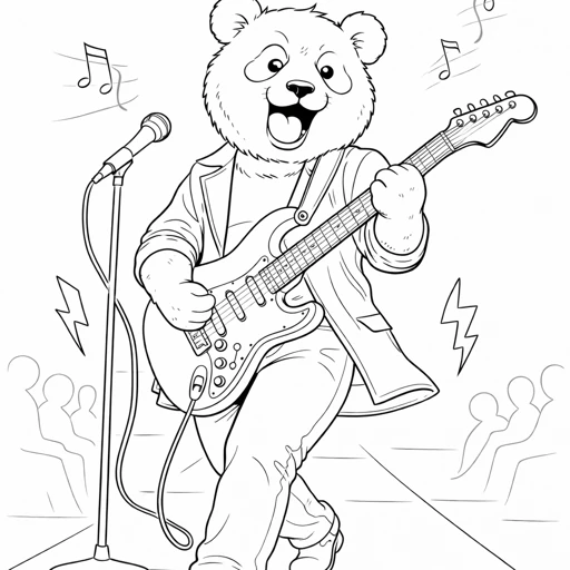 Funny Panda Coloring Image (27)