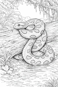 anaconda resting coloring page