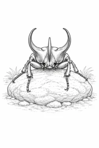 horn beetle coloring page
