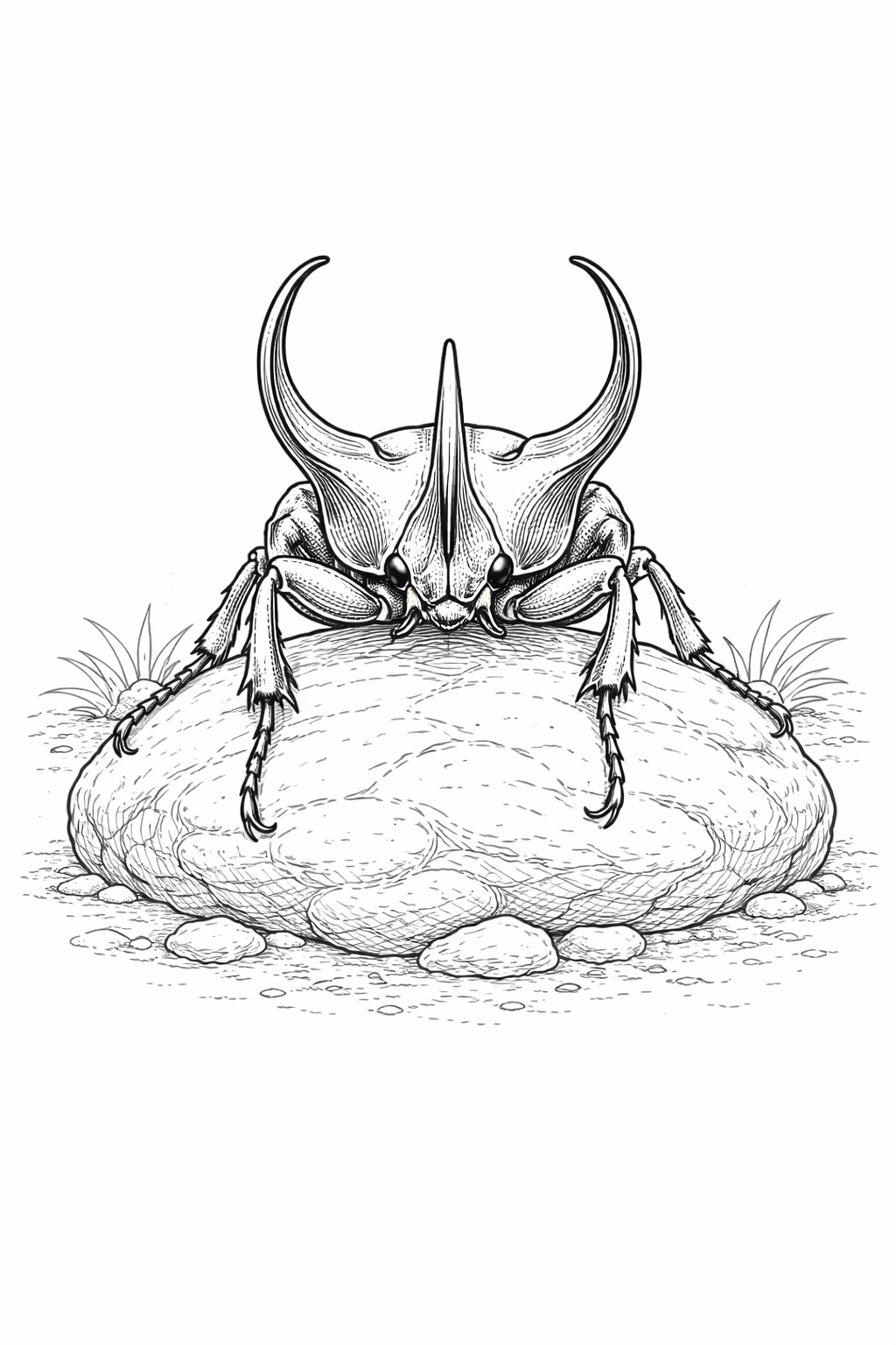 horn beetle coloring page
