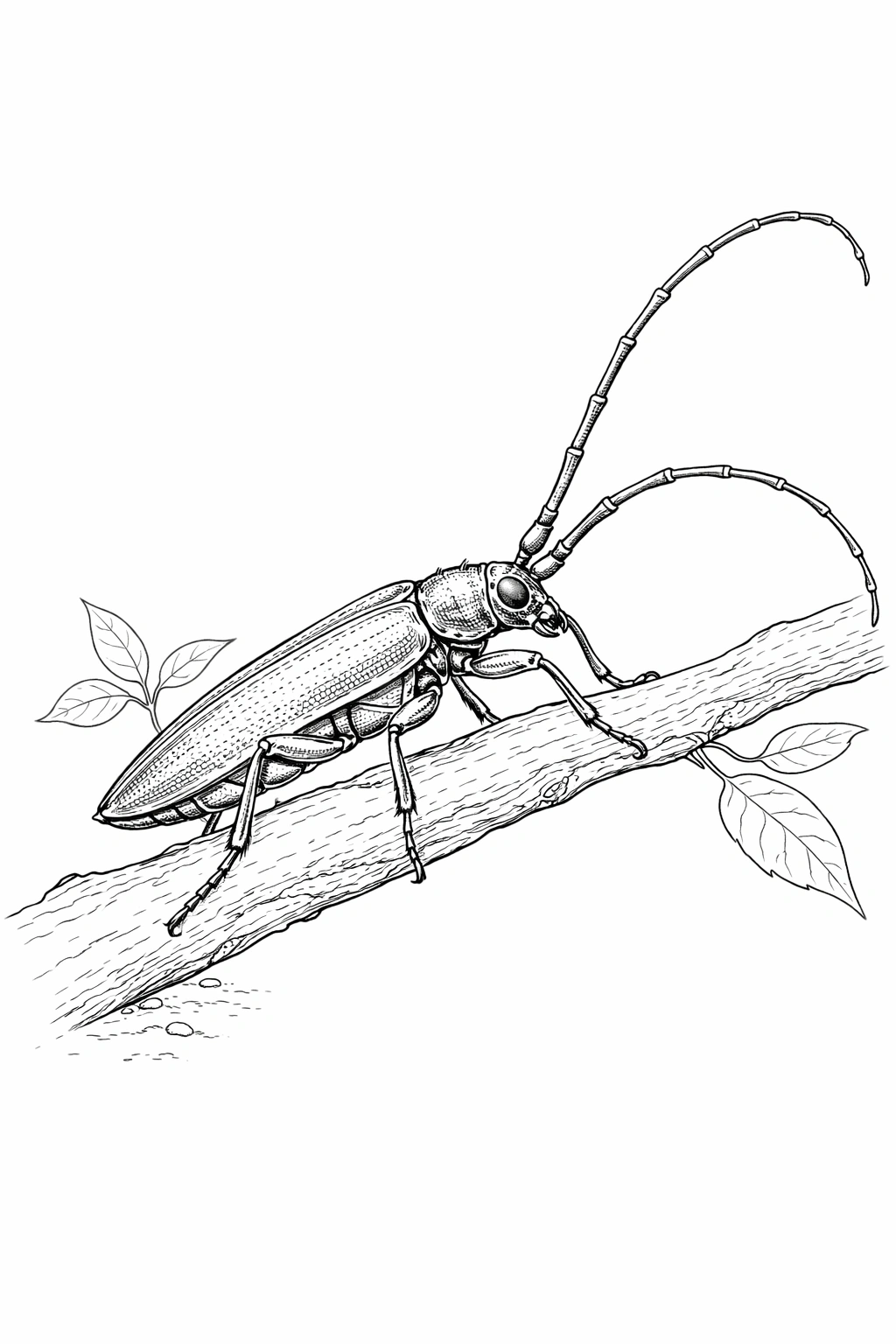 ground beetle coloring page