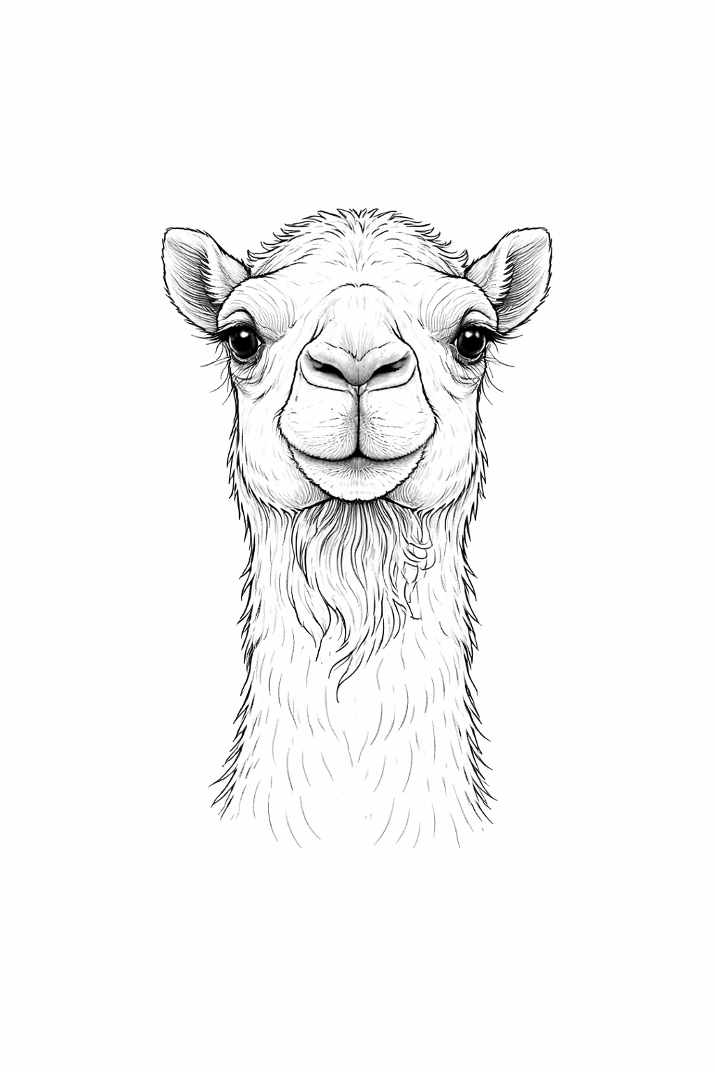 Camel Face Coloring Page