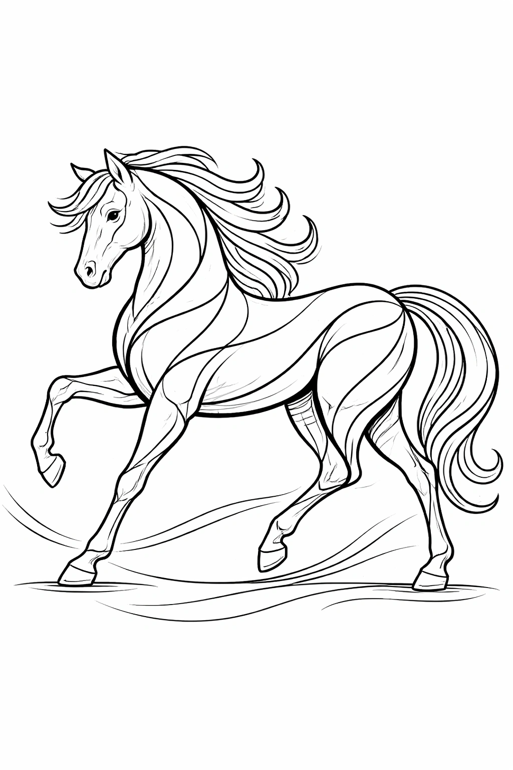 Galloping Horse Coloring Page