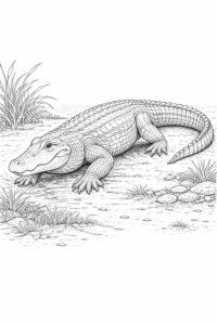 crocodile coloring page