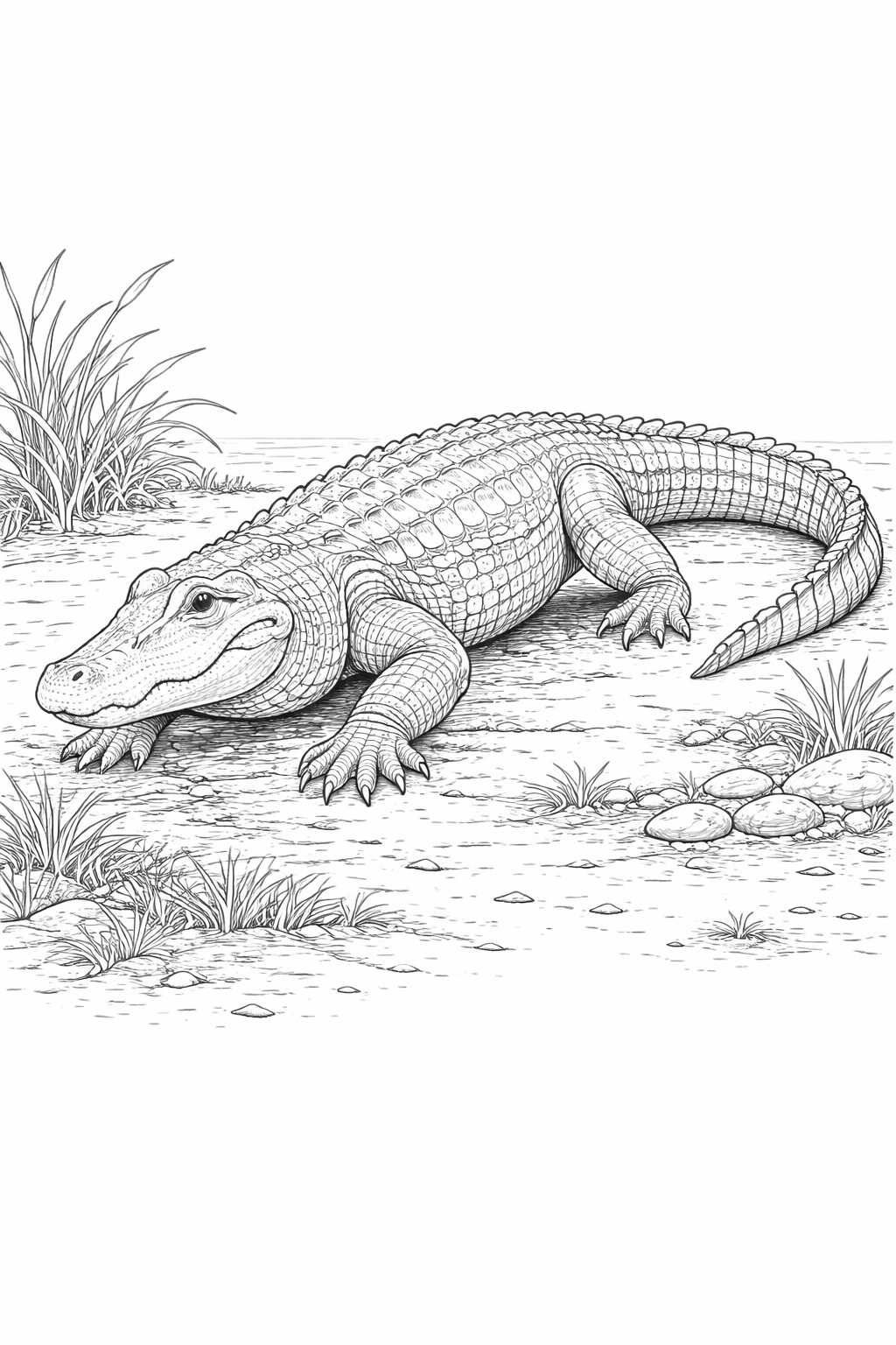 crocodile coloring page