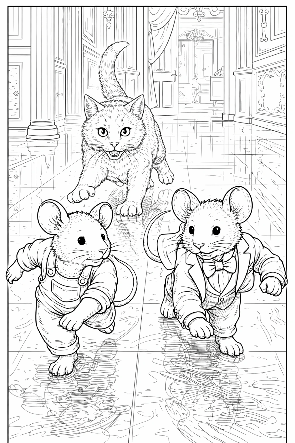 Mouse Parade Coloring Page