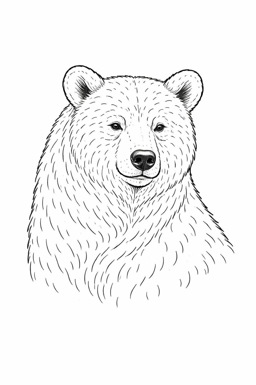 Bear Face Coloring Page