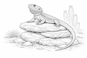 bearded dragon coloring page