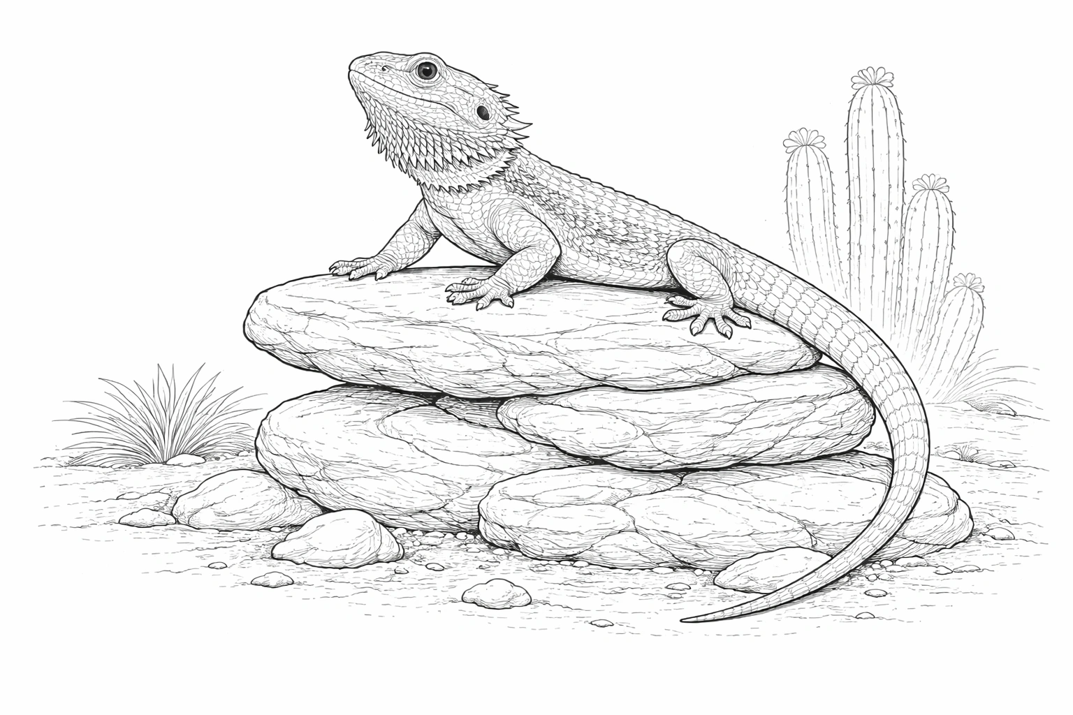 bearded dragon coloring page
