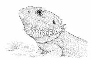 bearded dragon face coloring page