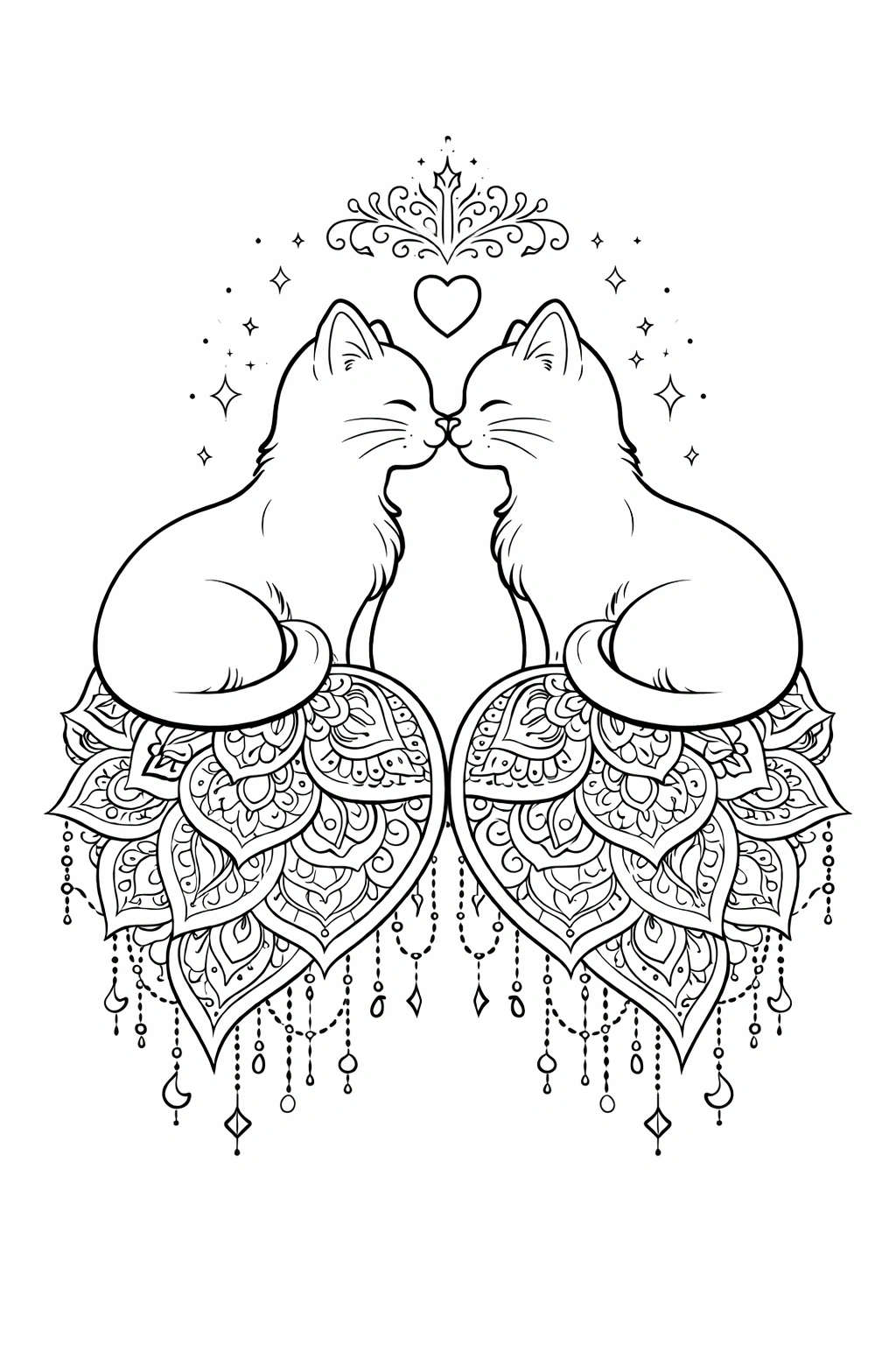 Cat Mandala Coloring Page 18