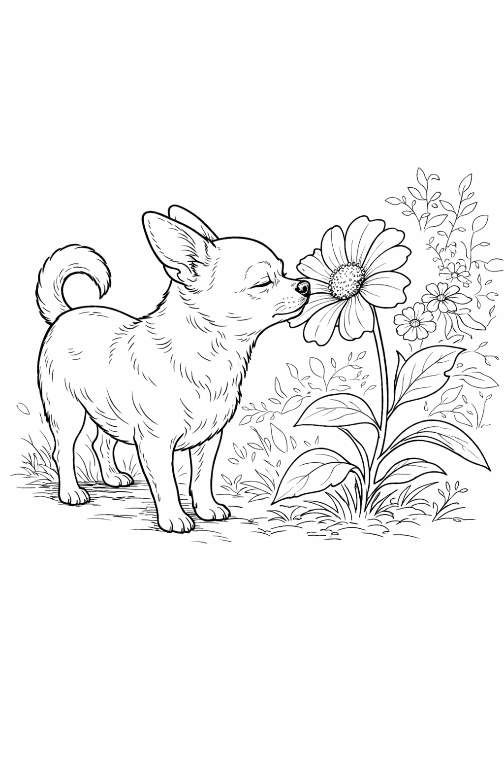 Chiuaua Face Coloring Page