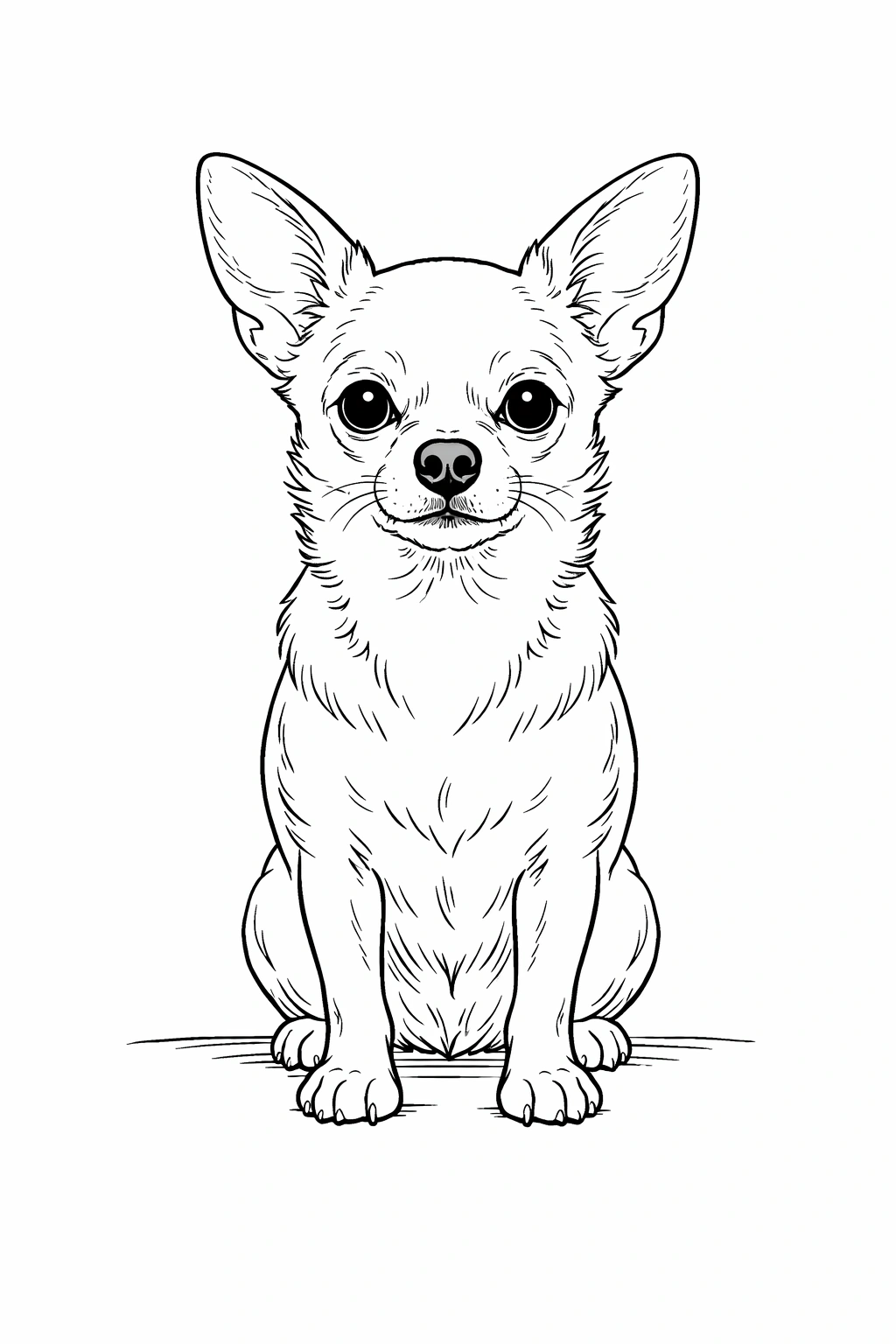 Chiuaua by Window Coloring Page