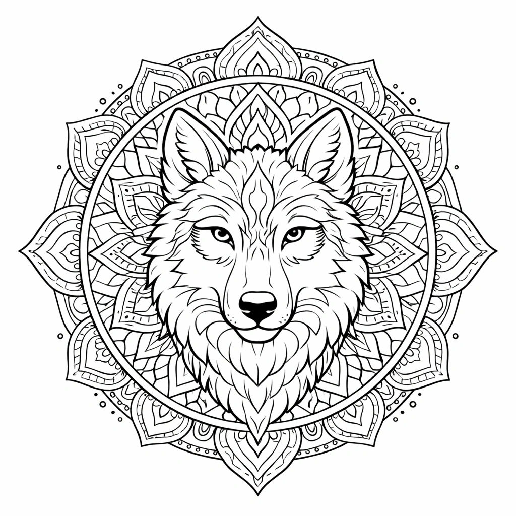 Fox Mandala Coloring Page 8