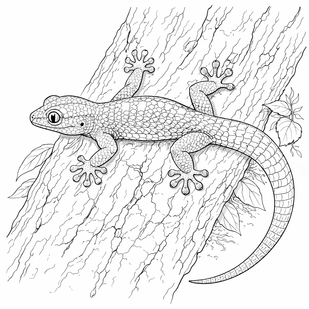 Gecko Coloring Image 1
