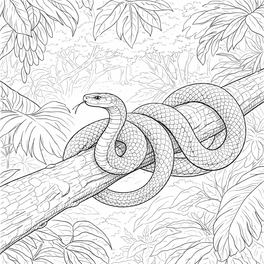 Snake Coloring Image 6