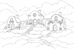Hidden Ancient Ruins Coloring Page