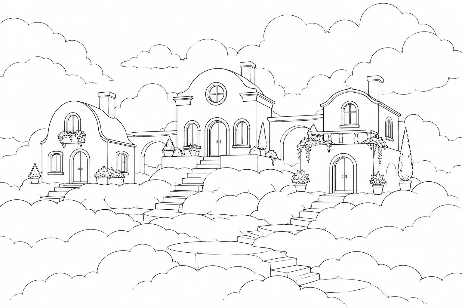 Hidden Ancient Ruins Coloring Page