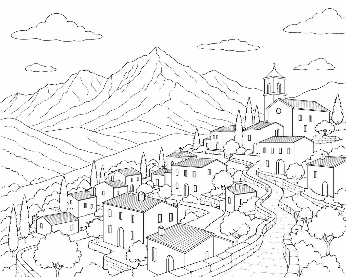 Hidden Door Cliffside Canyon Home Coloring Page