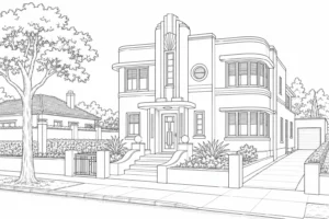 Lakeside Cabin Scene 559 Coloring Page