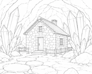 Lantern Path Garden Tea House Coloring Page