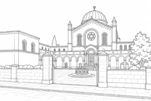 Ancient Monument Scene Coloring Page Set 2