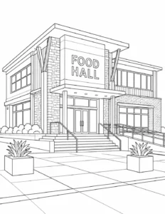 Angular Architecture Scene Coloring Page Set 2