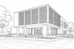 Contemporary Street View Scene Coloring Page Set 3