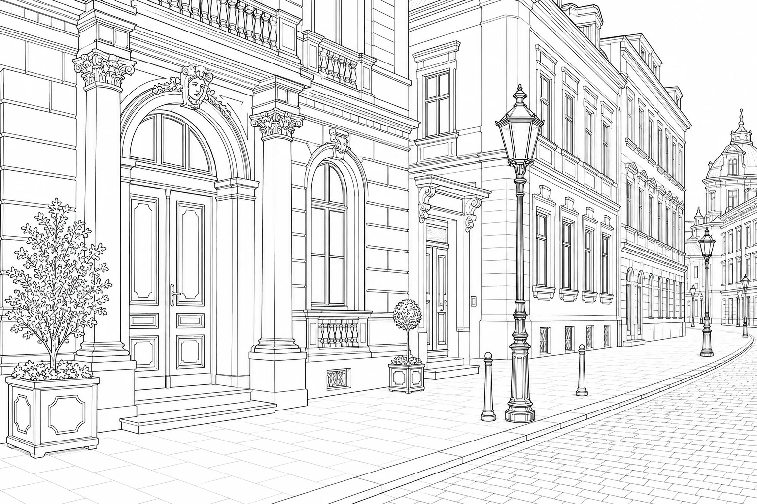 Market Street Scene 202607300230-006 Coloring Page