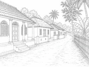 Old Town Street Scene 2026073120260731023105-r1-018 Coloring Page