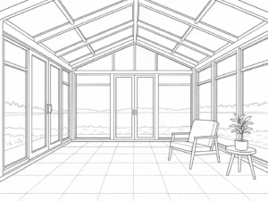 Relaxing Lounge Scene Coloring Page