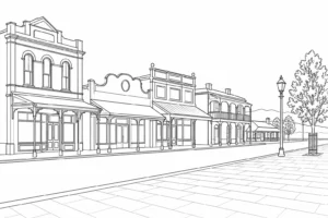 Small Shop Street Scene 202607310231-028 Coloring Page
