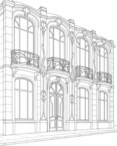 Abstract Architecture Pattern Coloring Page