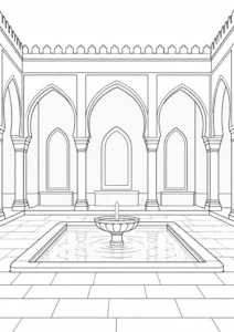 Detailed Abstract Architecture Pattern Coloring Page
