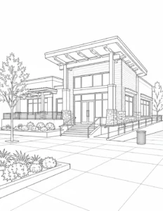 Detailed Angular Architecture Coloring Page