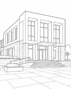 Angular Architecture Coloring Page for Adults