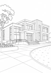 Angular Architecture Scene Coloring Page