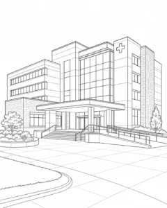Angular Architecture Scene Coloring Page Set 2