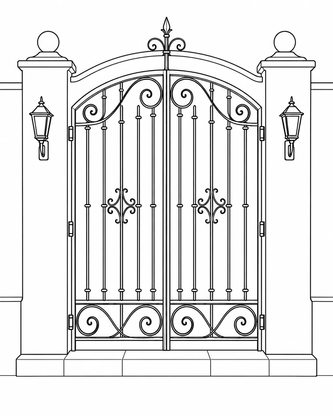 Intricate Classic Window Detail Coloring Sheet