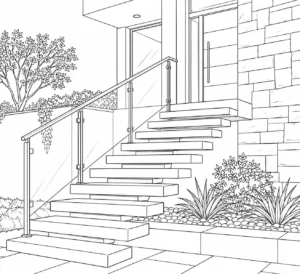 Corinthian Column Scene Coloring Page Set 3